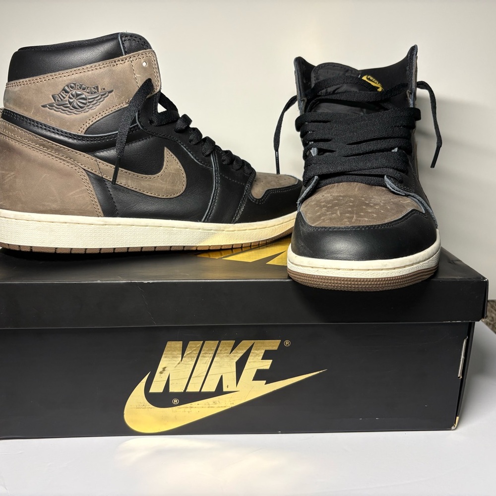 Jordan Men's Black and Tan Sneakers